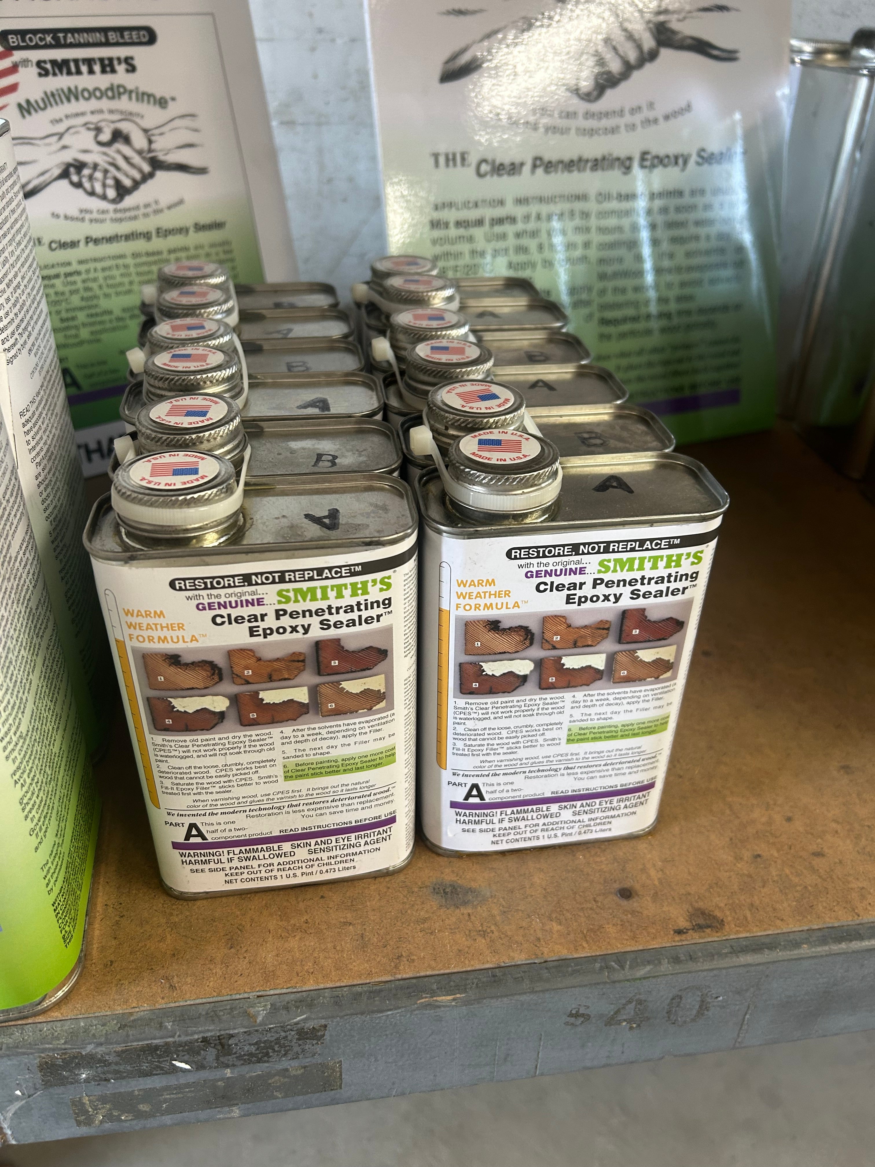 SMITH & COMPANY CLEAR PENETRATING EPOXY SEALER! 2 Quart Kit!