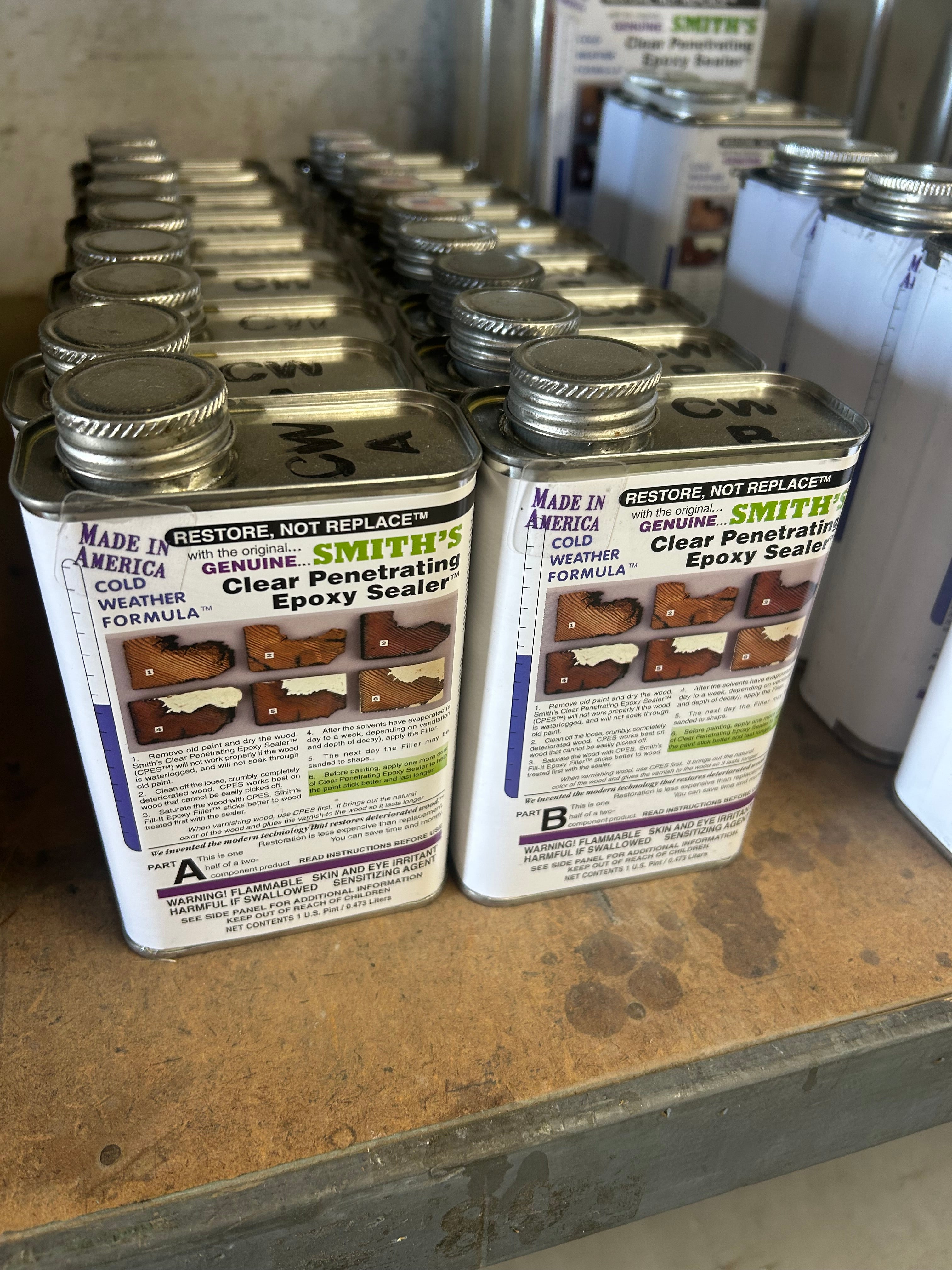 SMITH & COMPANY CLEAR PENETRATING EPOXY SEALER! 2 Quart Kit!