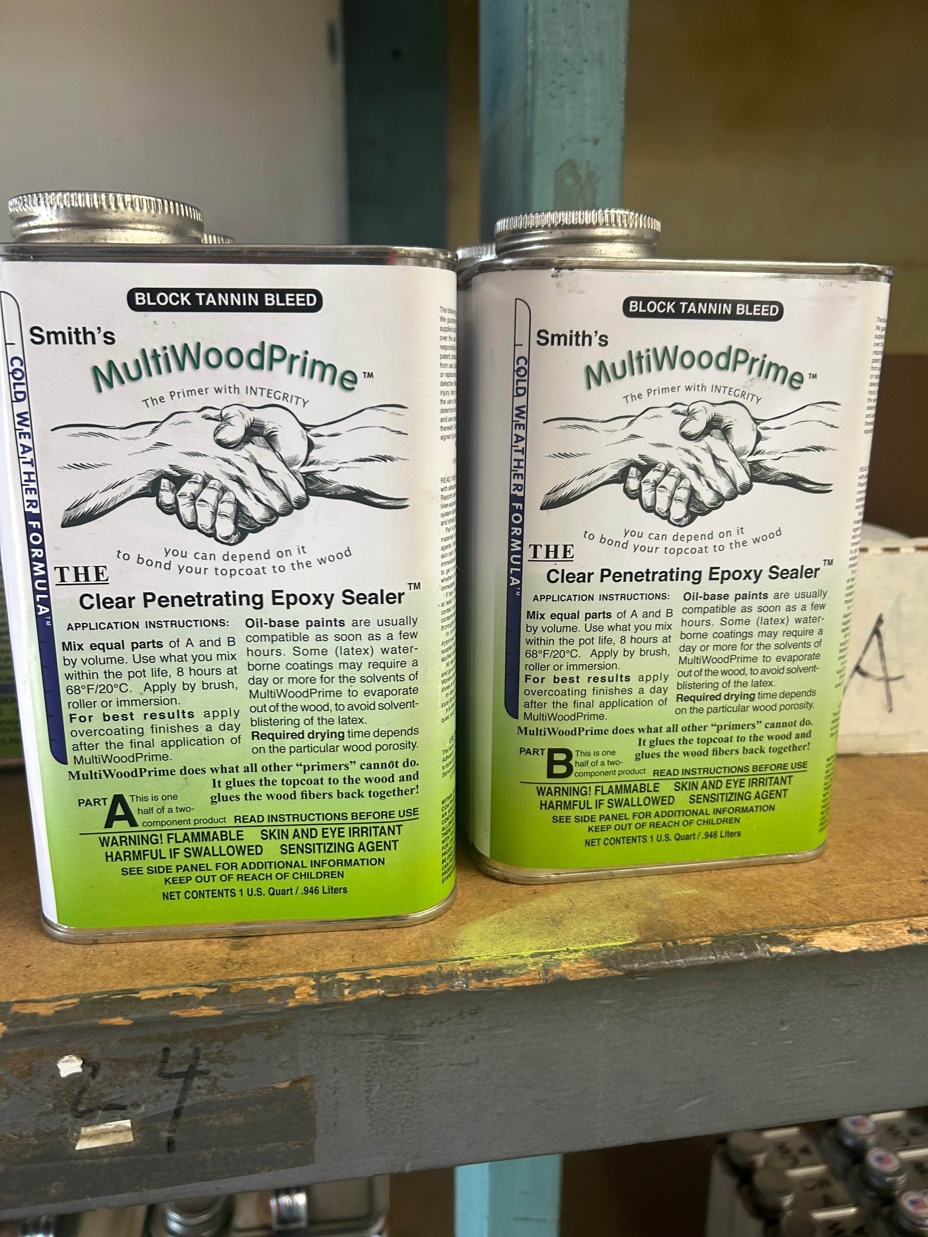 SMITH & COMPANY CLEAR PENETRATING EPOXY SEALER! 2 Quart Kit!