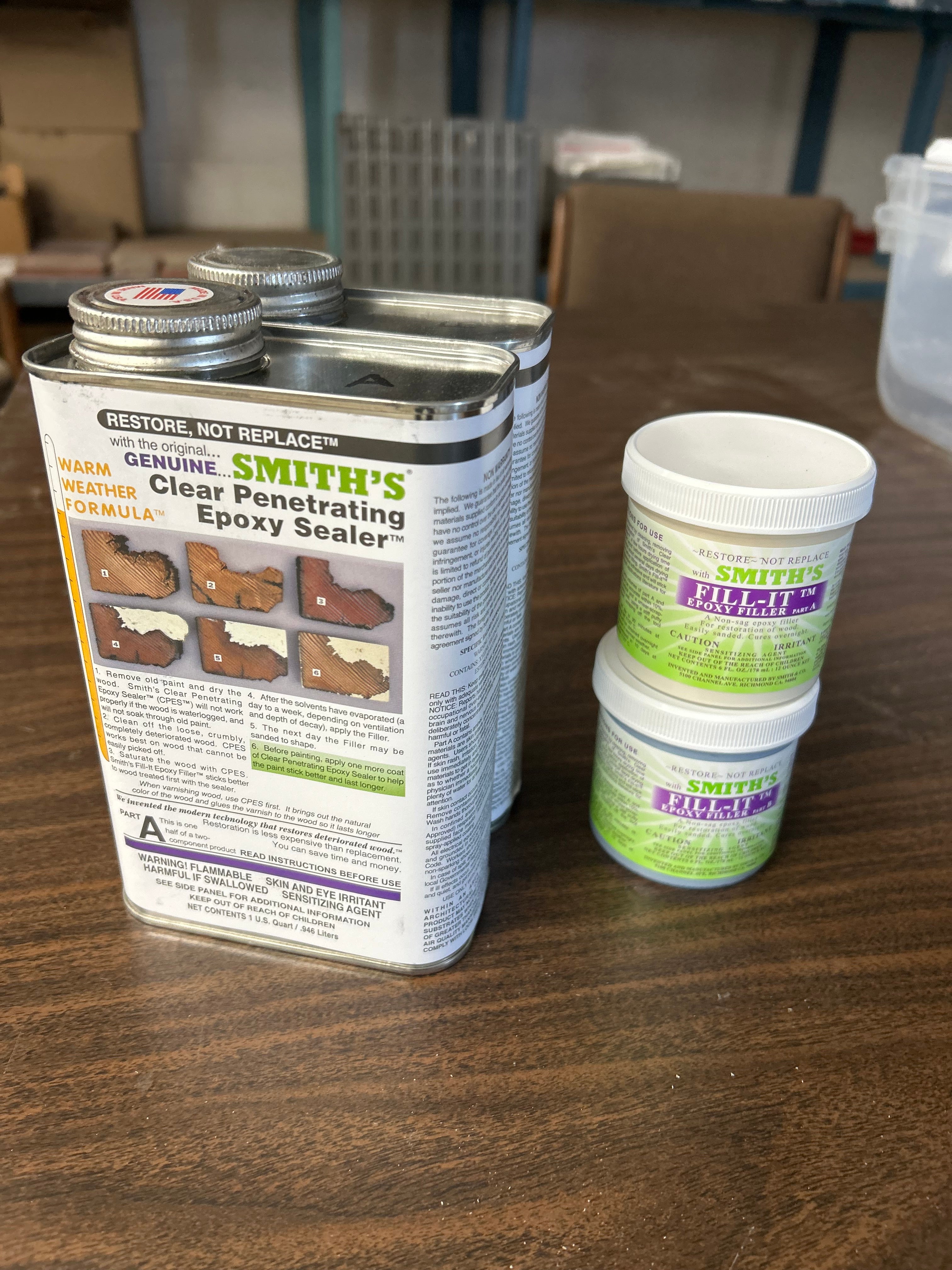SMITH & COMPANY CLEAR PENETRATING EPOXY SEALER! 2 Quart Kit!