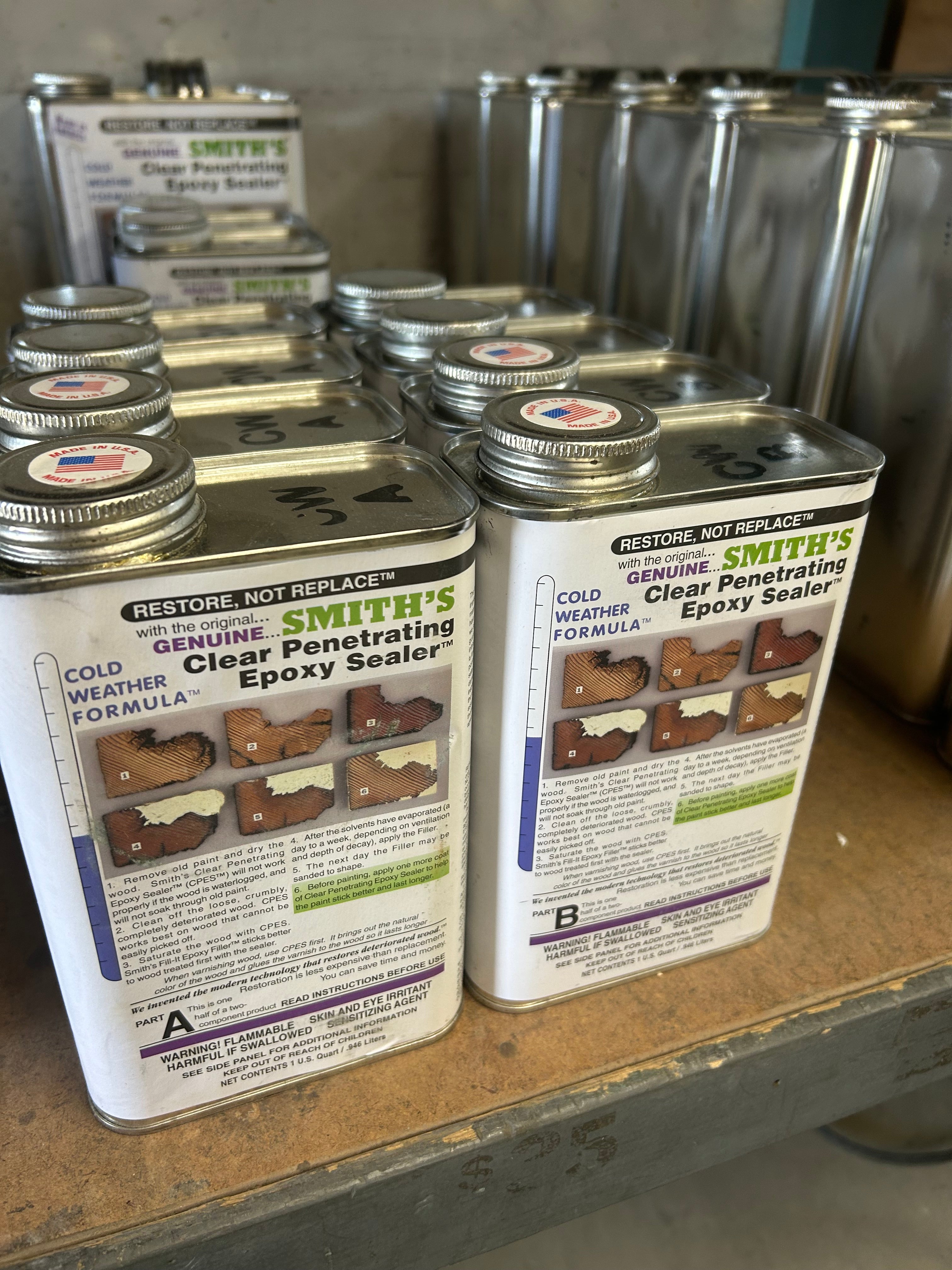 SMITH & COMPANY CLEAR PENETRATING EPOXY SEALER! 2 Quart Kit!