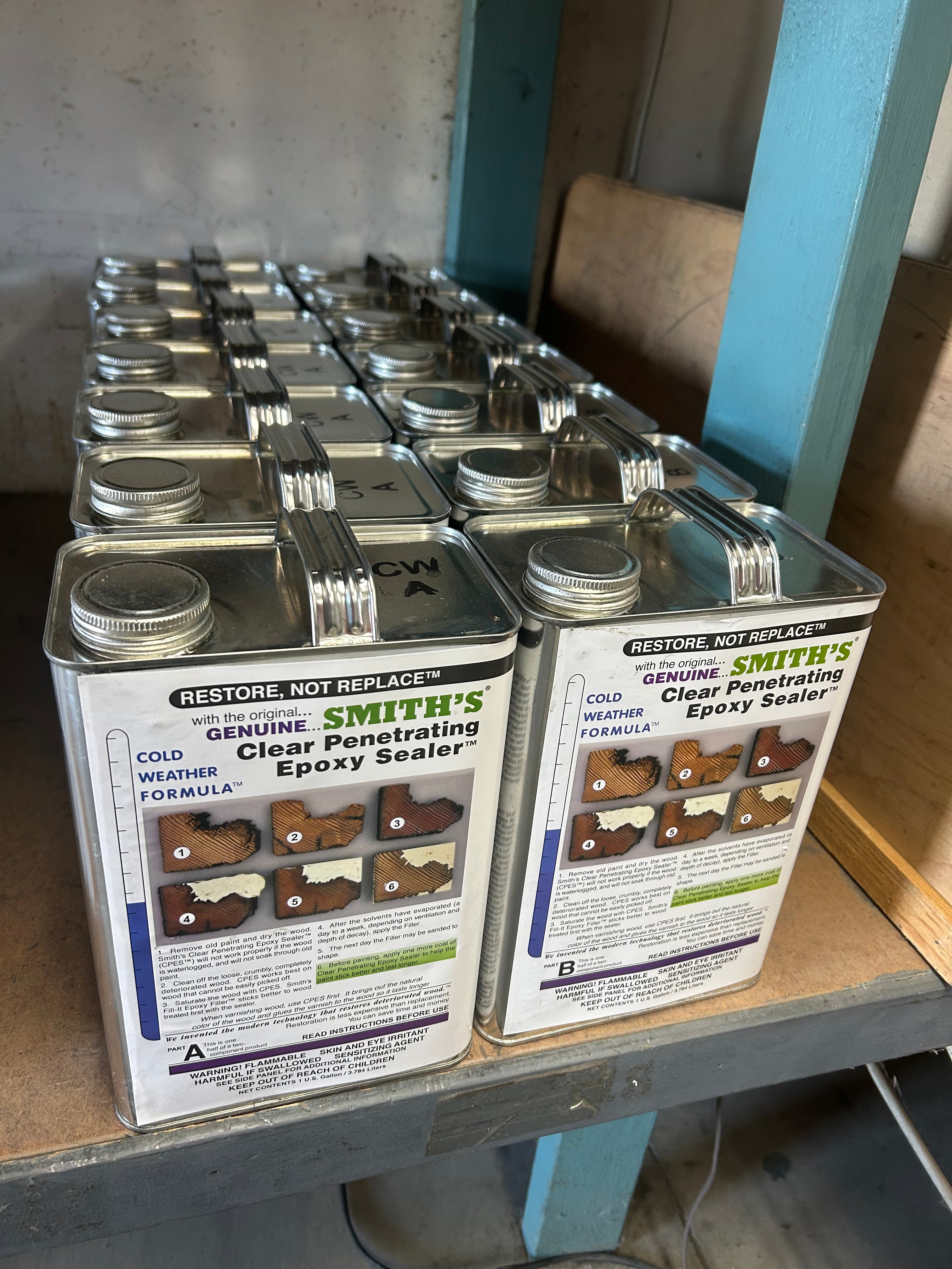 SMITH & COMPANY CLEAR PENETRATING EPOXY SEALER! 2 Quart Kit!