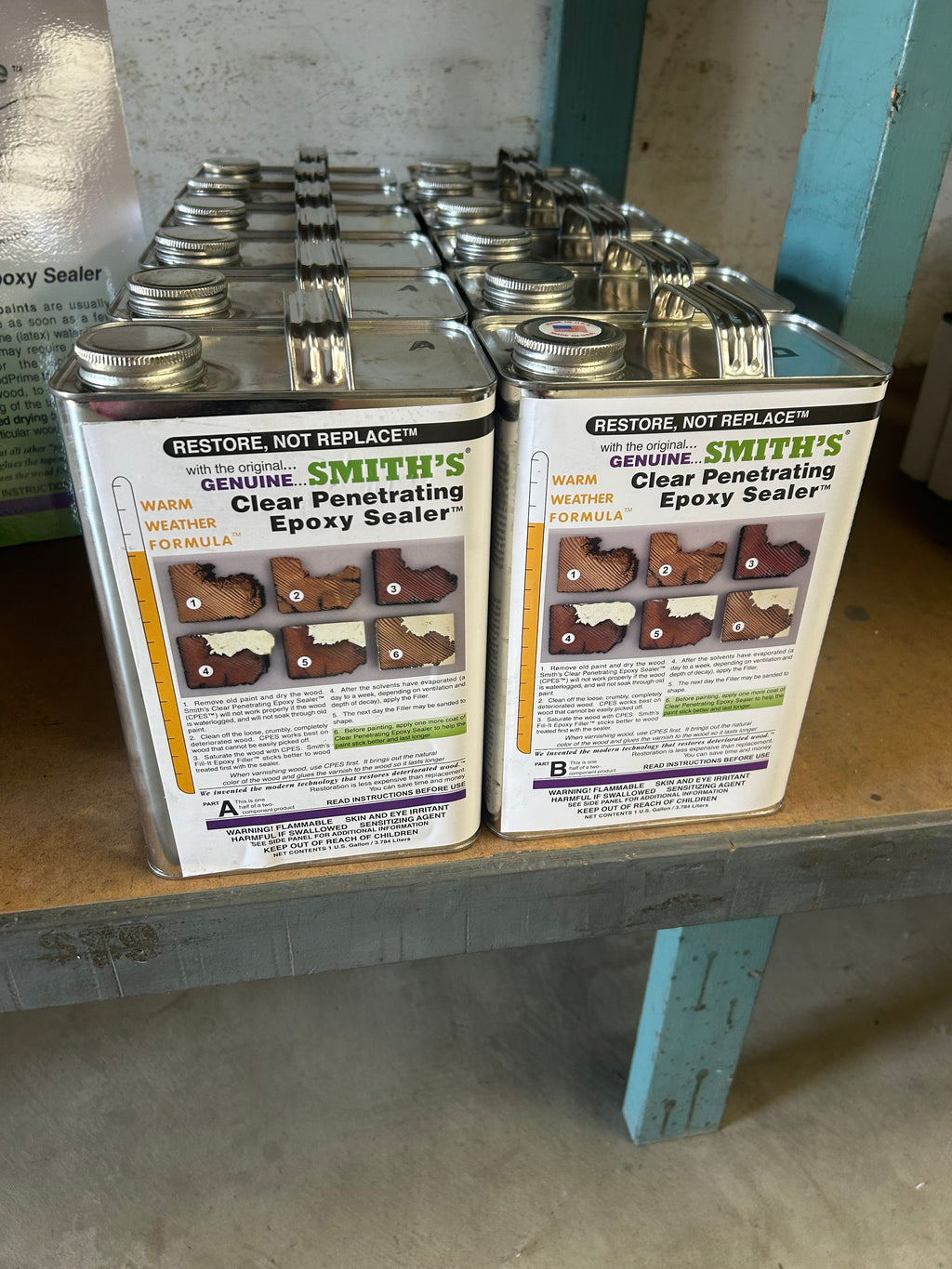 SMITH & COMPANY CLEAR PENETRATING EPOXY SEALER! 2 Quart Kit!
