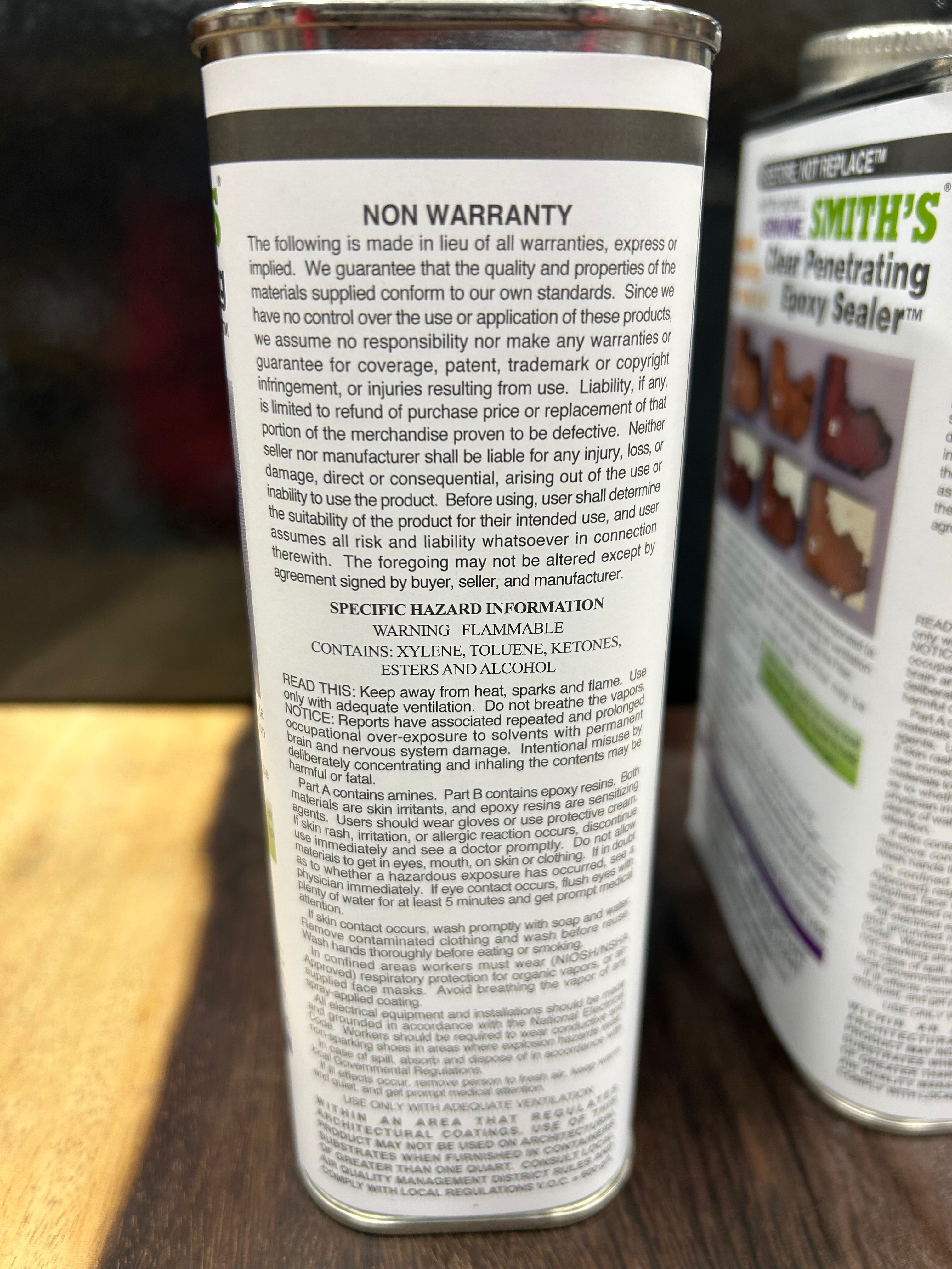 SMITH & COMPANY CLEAR PENETRATING EPOXY SEALER! 2 Quart Kit!