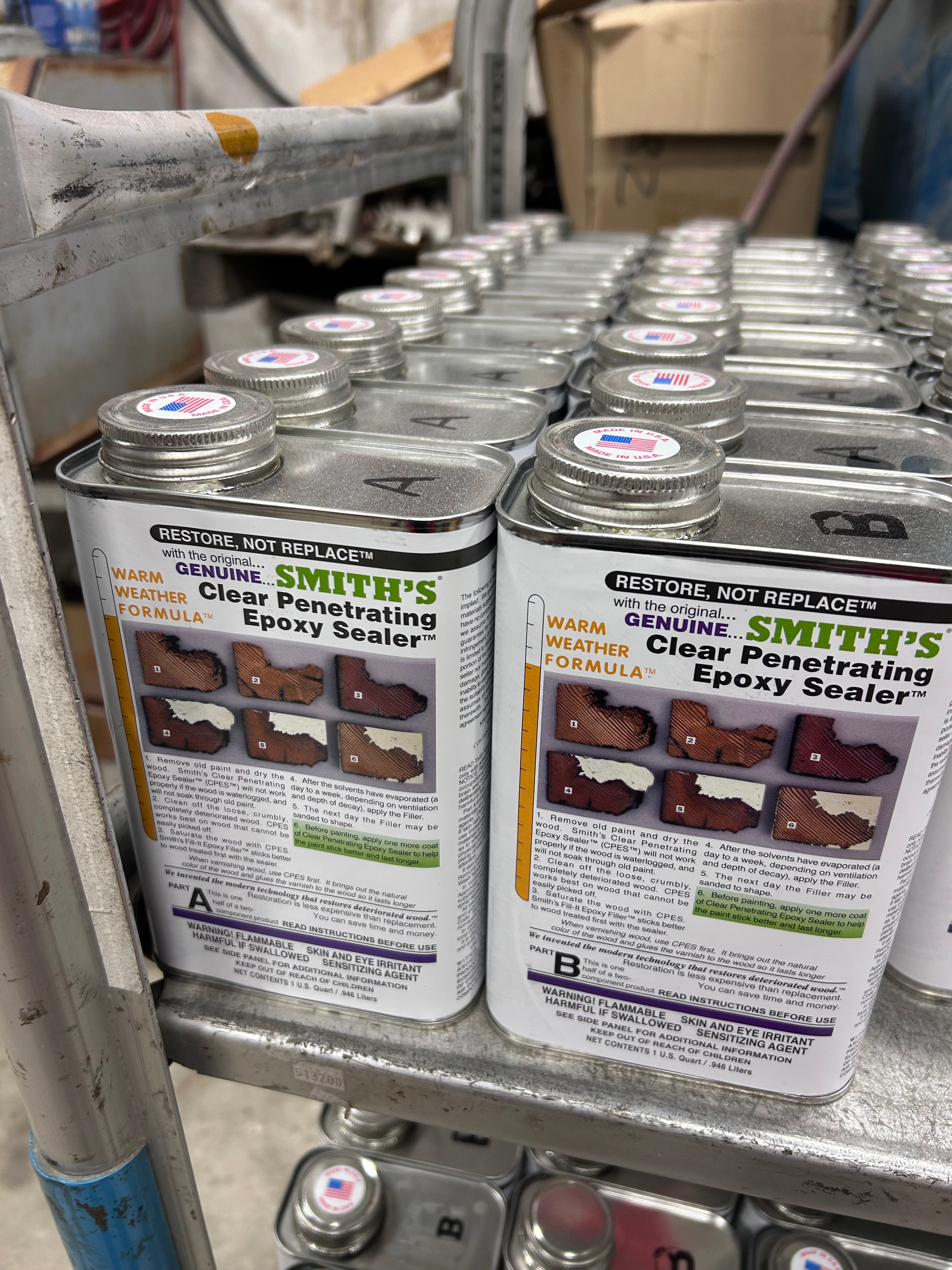 SMITH & COMPANY CLEAR PENETRATING EPOXY SEALER! 2 Quart Kit!