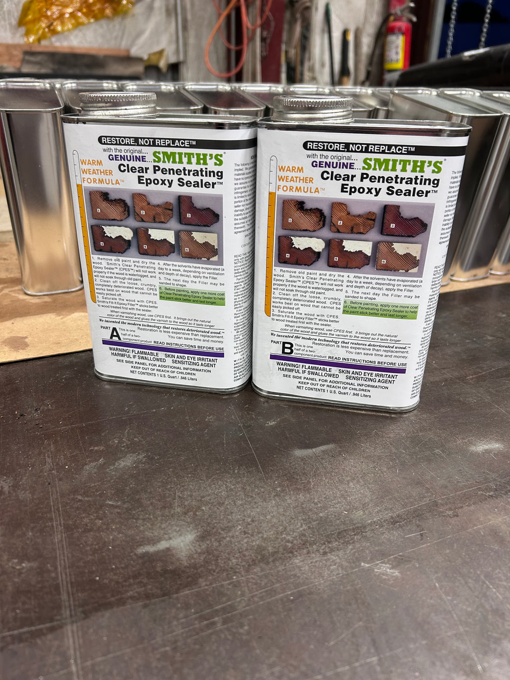 SMITH & COMPANY CLEAR PENETRATING EPOXY SEALER! 2 Quart Kit!