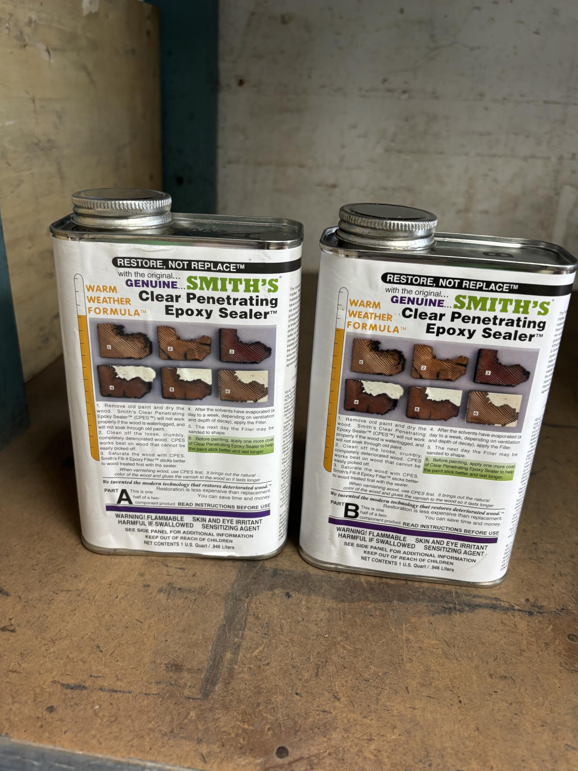 Smith A Company Clear Penetrating Epoxy Sealer™ 2 Quart Kit - Warm Weather Formula!i